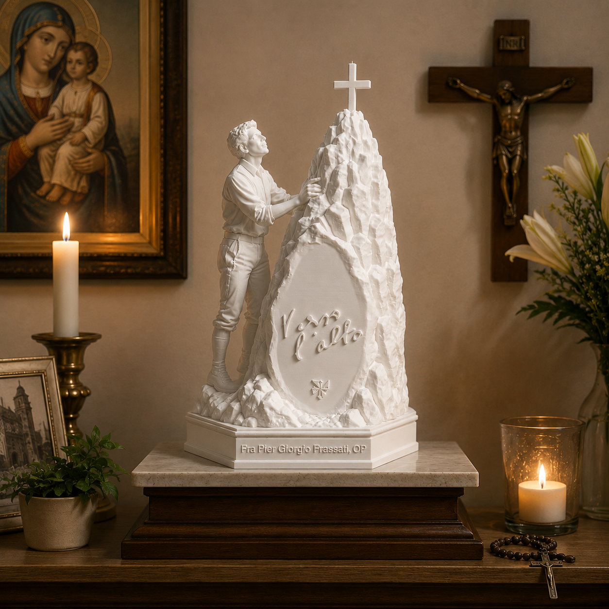 San Pier Giorgio Frassati — Imagen Devocional "Verso l'alto"